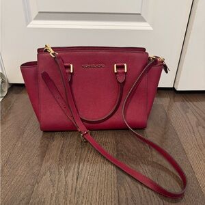 Michael Kors Burgundy Satchel Bag